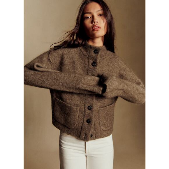 ‼️Last two days it will be listed‼️Sezane Thais Jacket in Dark Taupe XL BNWT 🐻✨ - Picture 3 of 9